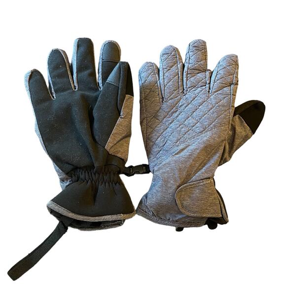Highcamp Women's Winter Waterproof Gray Black Gloves Large - Picture 1 of 2